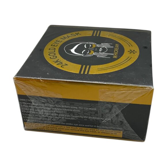 24K Gold Eye Mask For Puffy Eyes - HiCream Rejuvenating Treatment 60 Pcs - Picture 5 of 6